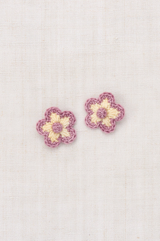 Medium Flower Clip Set - Shortbread