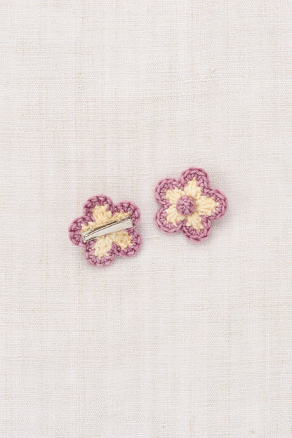 Medium Flower Clip Set - Shortbread
