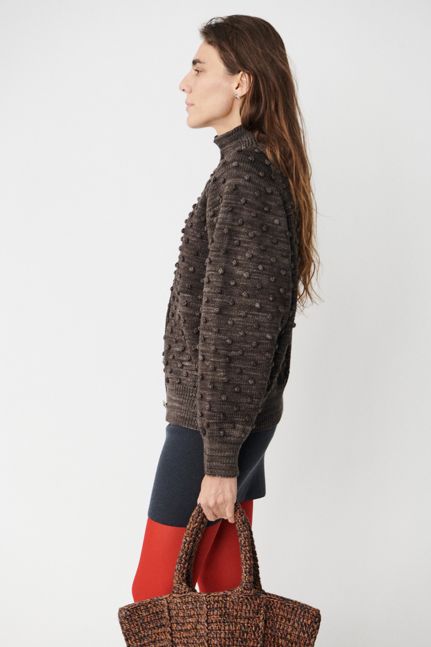 Popcorn Polo Cardigan