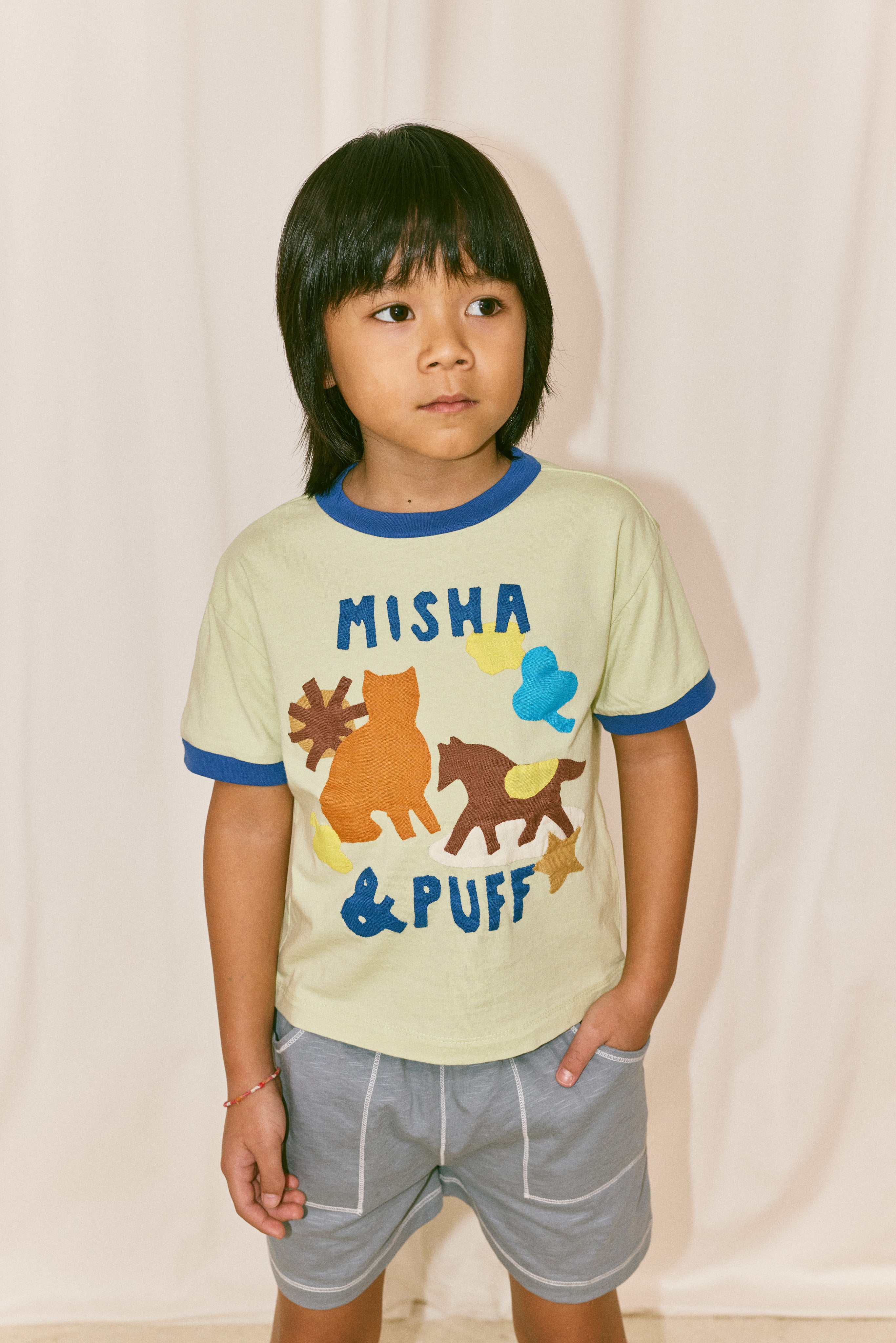 未使用　Misha&Puff Pasture Applique Tee　2Y Pasture Appliqué Tee – Misha & Puff