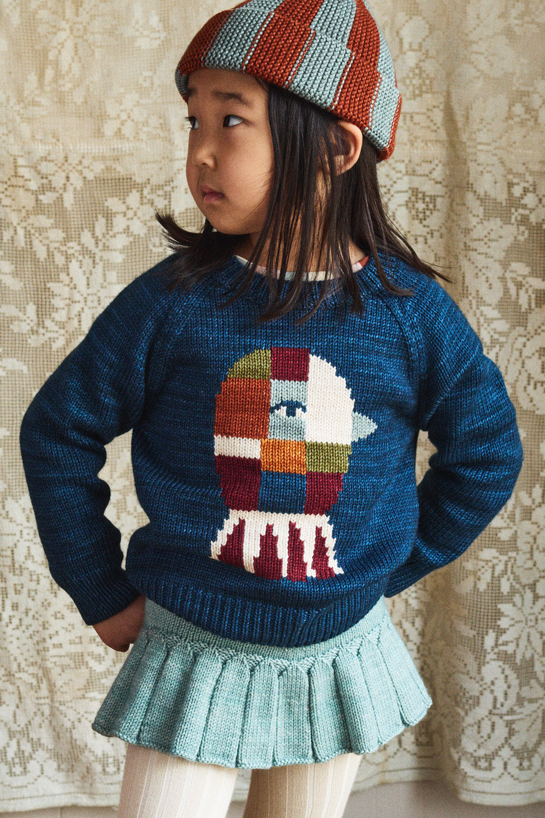Oiseau Sweater - Marine Blue