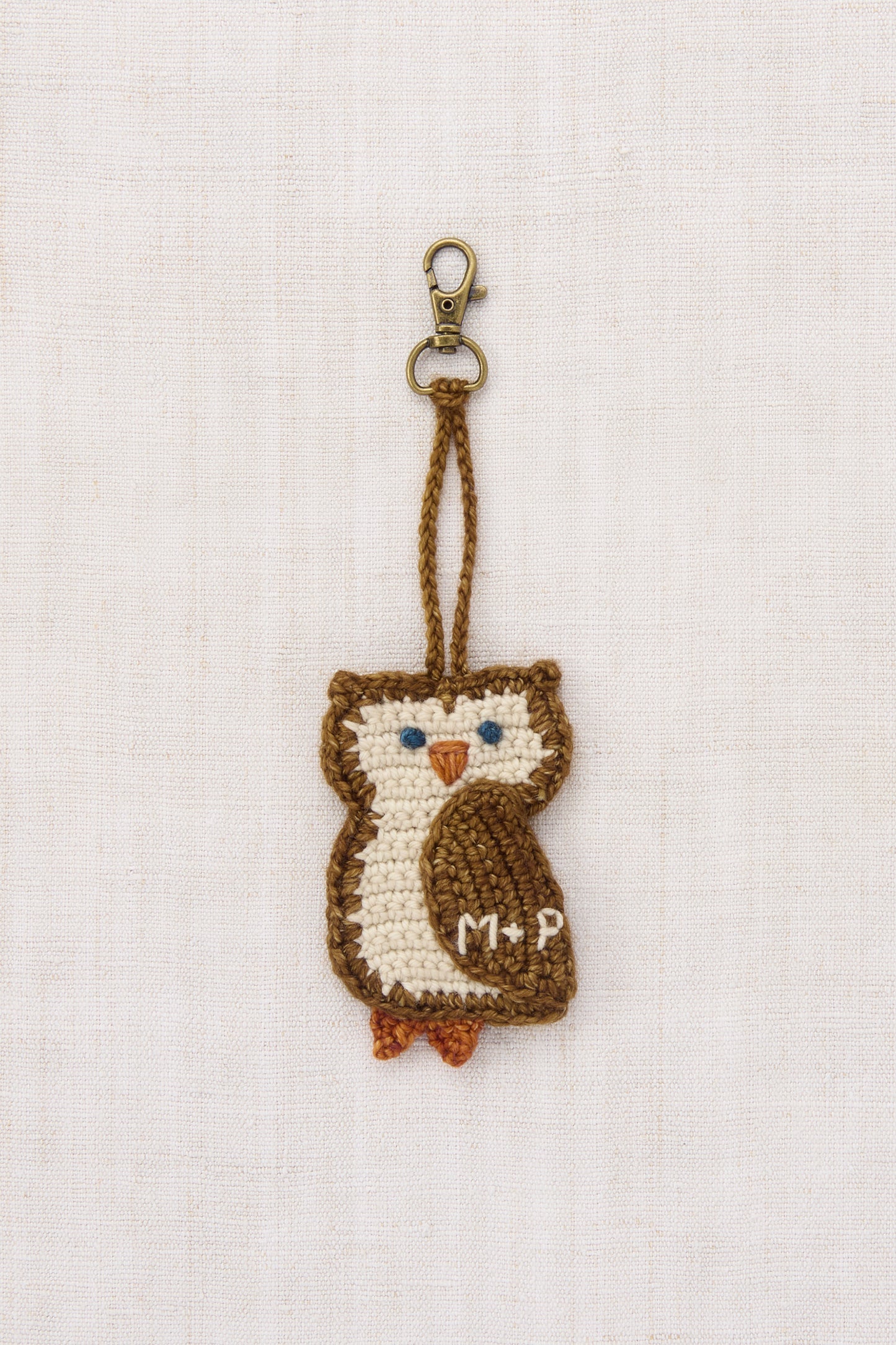 Owl Bag Charm - Nutmeg