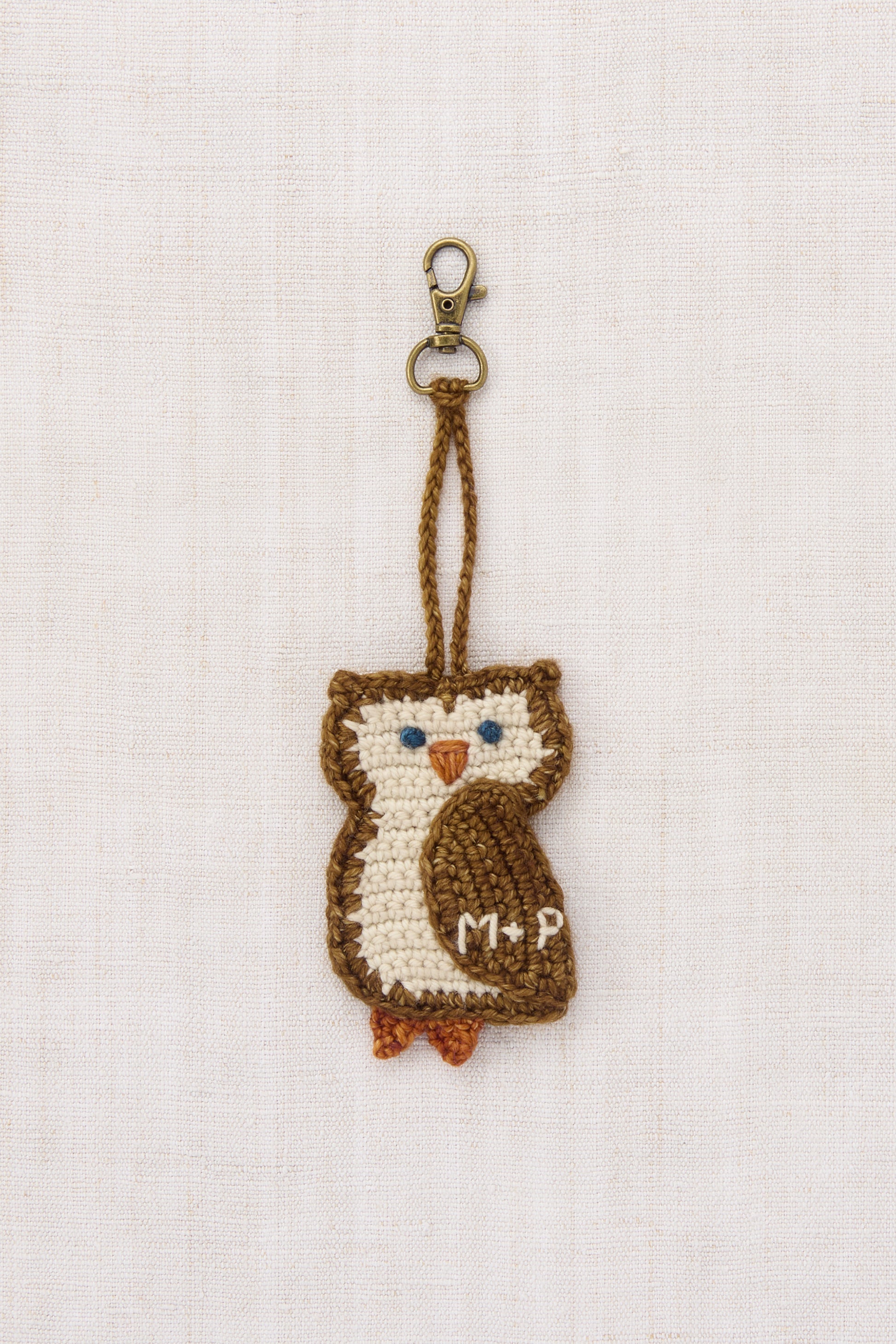 Owl Bag Charm - Nutmeg