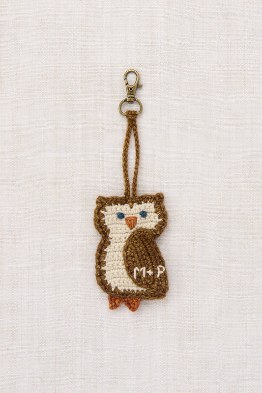 Owl Bag Charm - Nutmeg