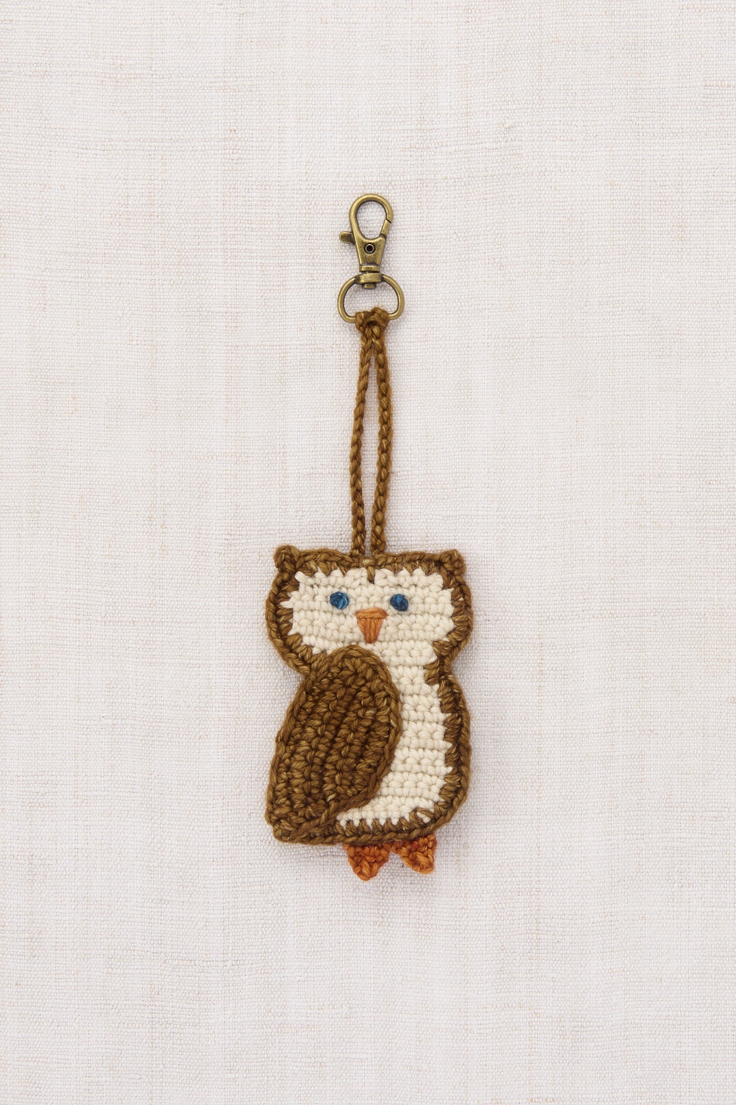 Owl Bag Charm - Nutmeg