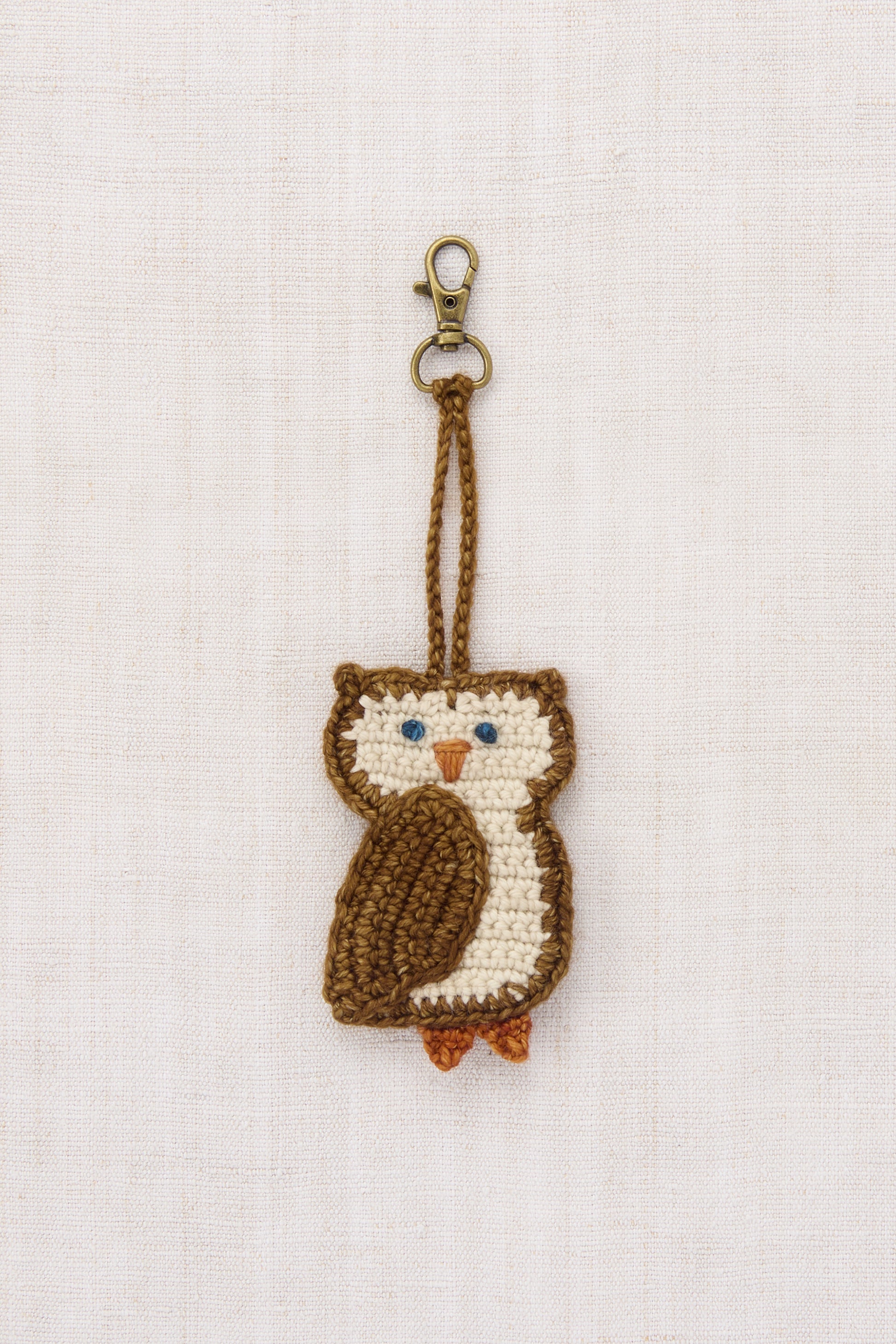 Owl Bag Charm - Nutmeg