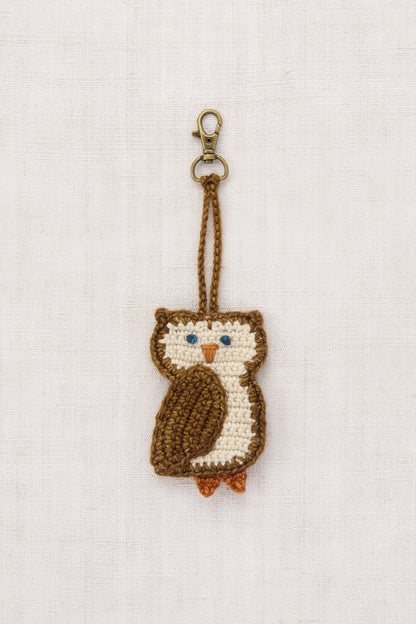 Owl Bag Charm - Nutmeg