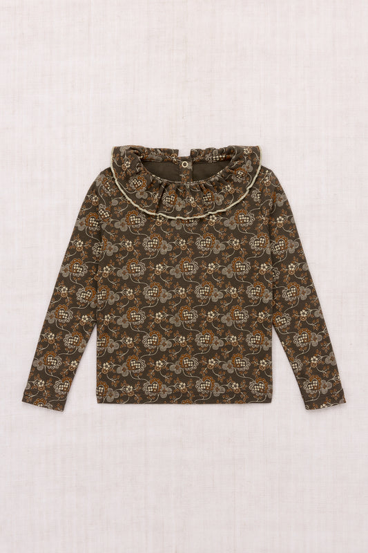 Paloma Top - Bark Calico Hearts