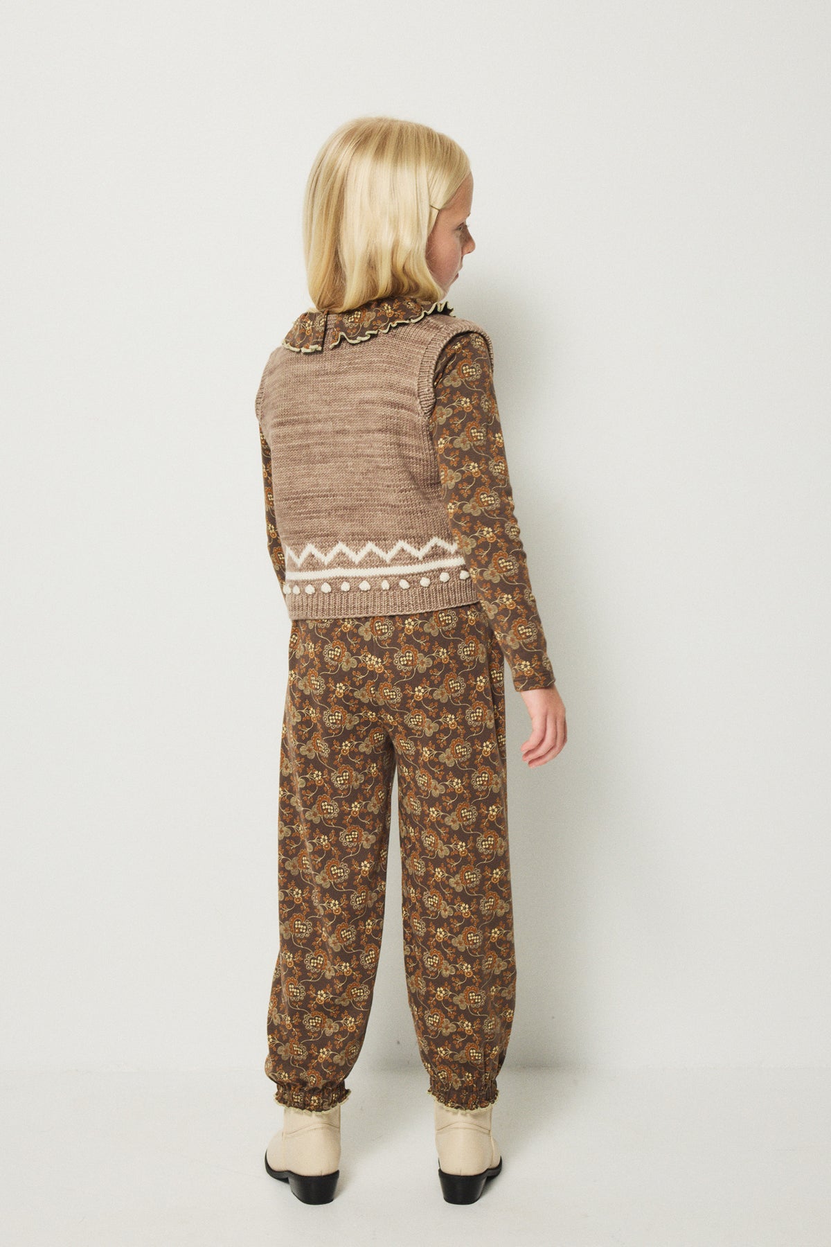 Paloma Top - Bark Calico Hearts