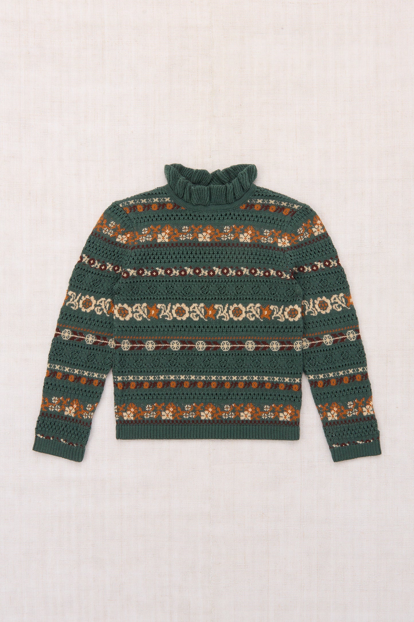 Pamela Sweater - Bough Eyelet Ribbon