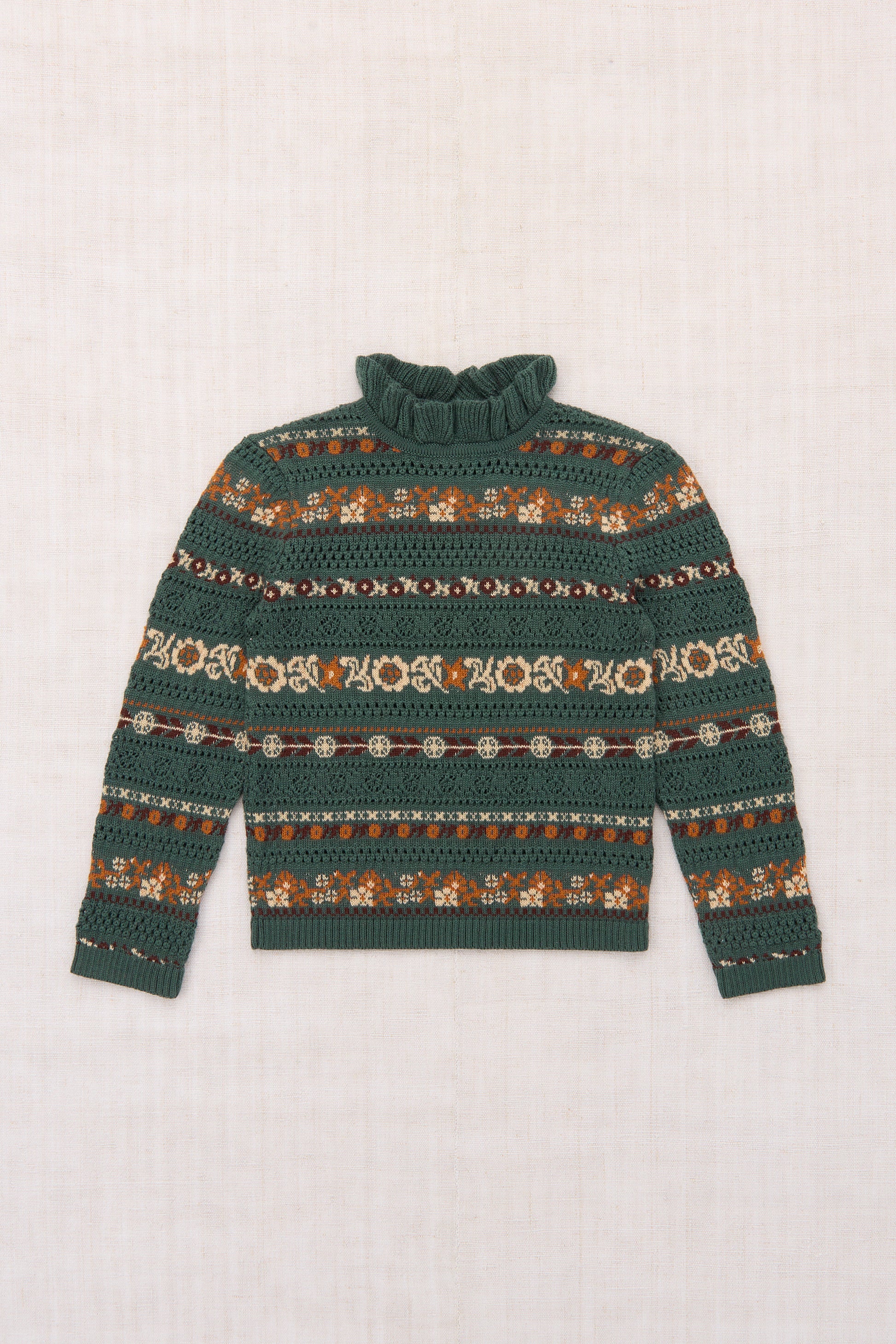 Pamela Sweater - Bough Eyelet Ribbon