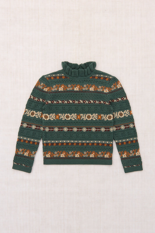 Pamela Sweater - Bough Eyelet Ribbon