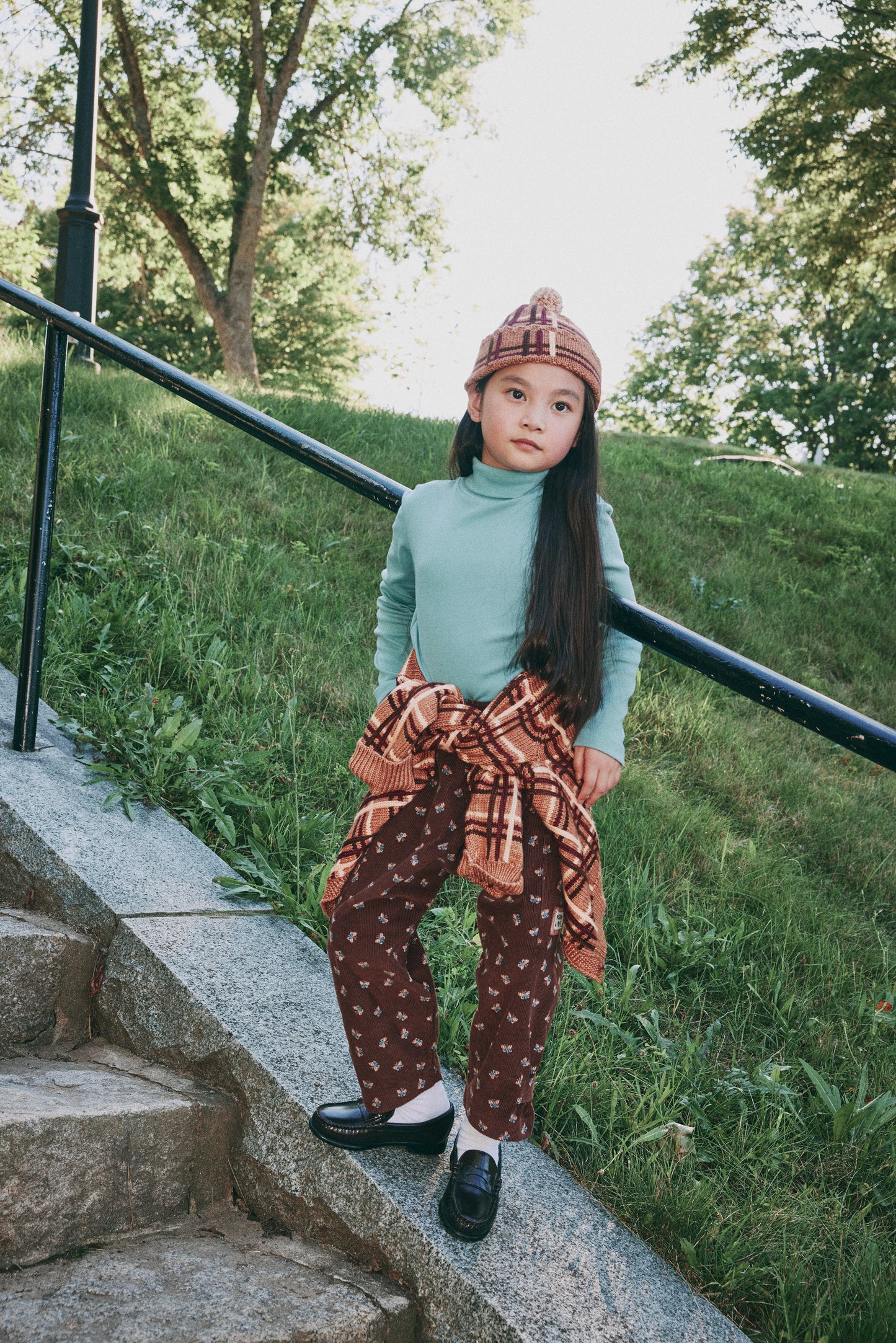 Plaid Cap - Rose Gold