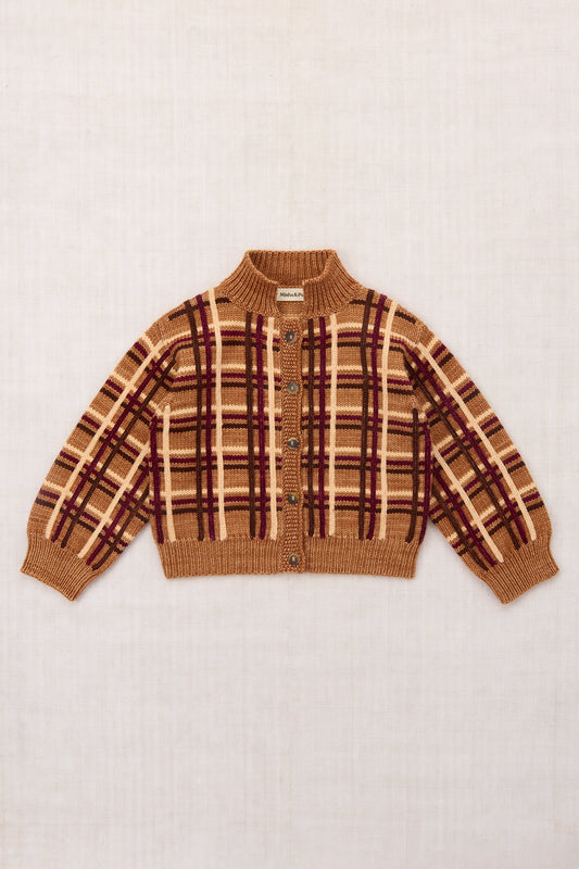 Plaid Davis Cardigan - Rose Gold