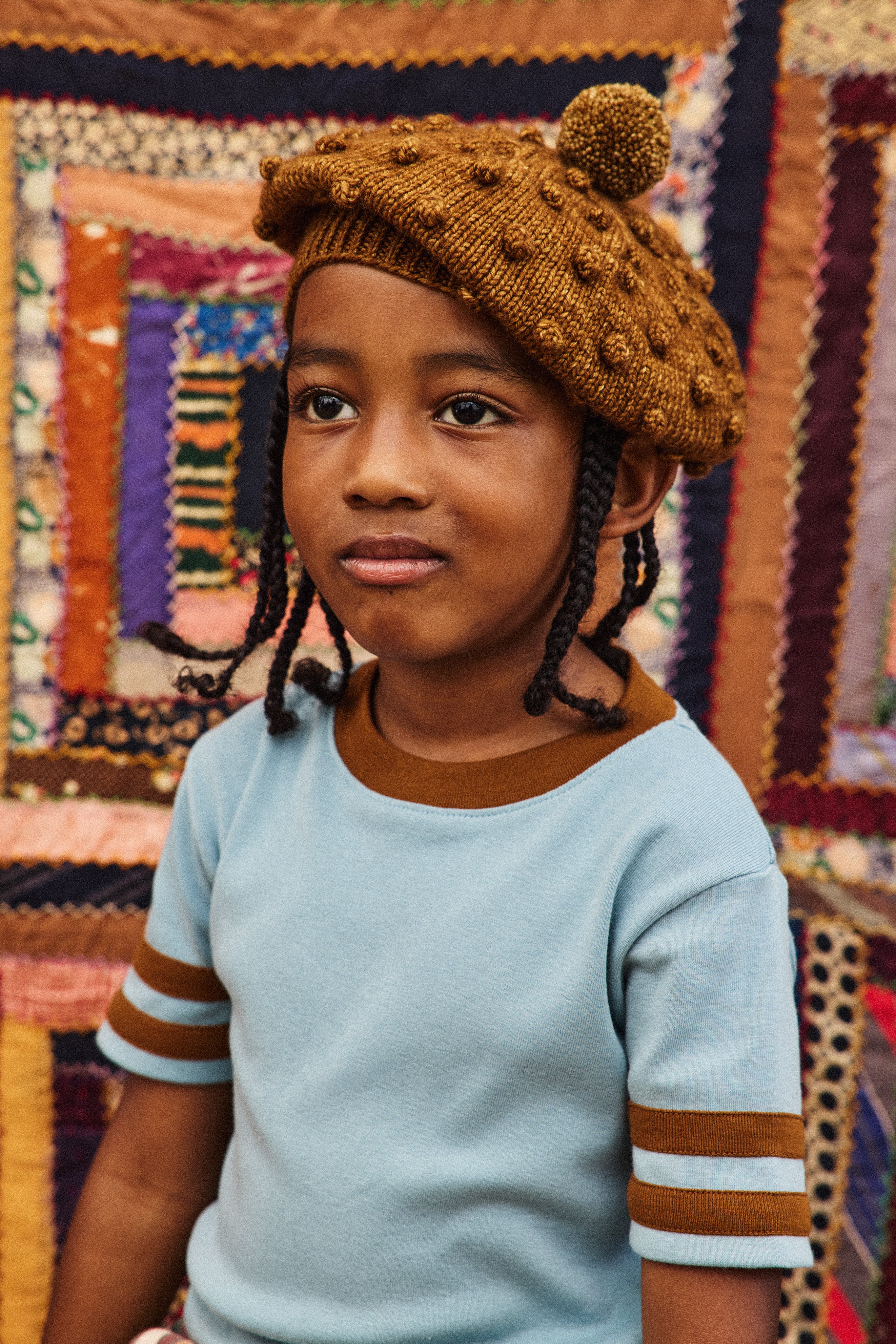Misha & Puff popcorn beret ベレー帽 4-8y misha and puff 帽子 Popcorn beret hat ベビー・キッズ キッズ