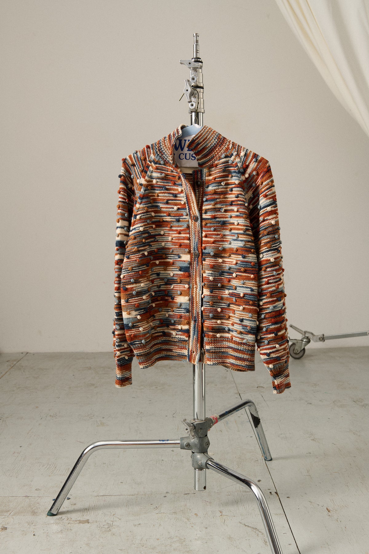 Popcorn Polo Cardigan - Neriage Space Dye