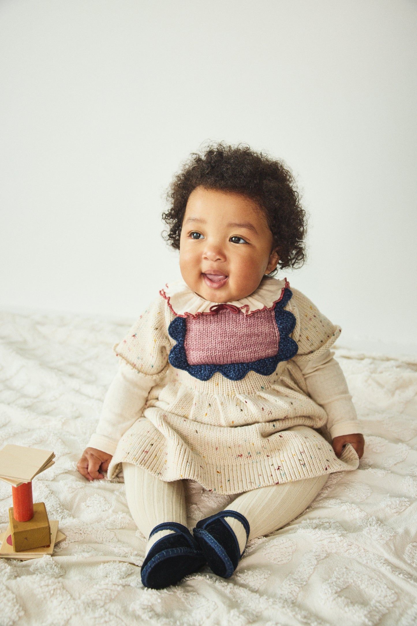 Baby Scallop Bib Dress