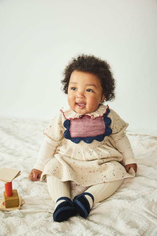Baby Scallop Bib Dress