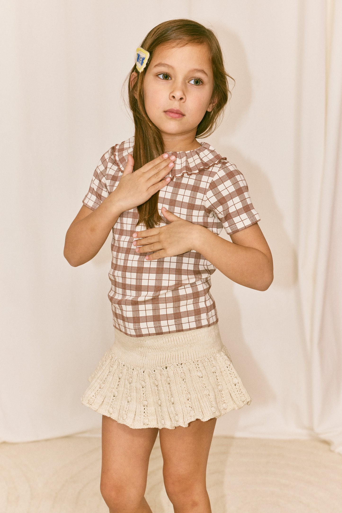 Eyelet Popcorn Skating Skirt