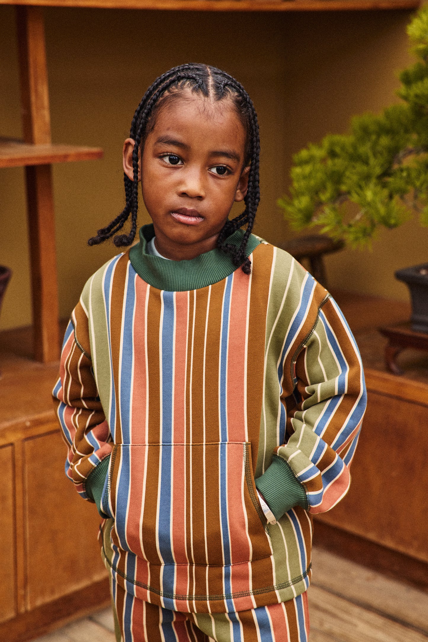 Roo Sweatshirt - Nutmeg Afterschool Stripe
