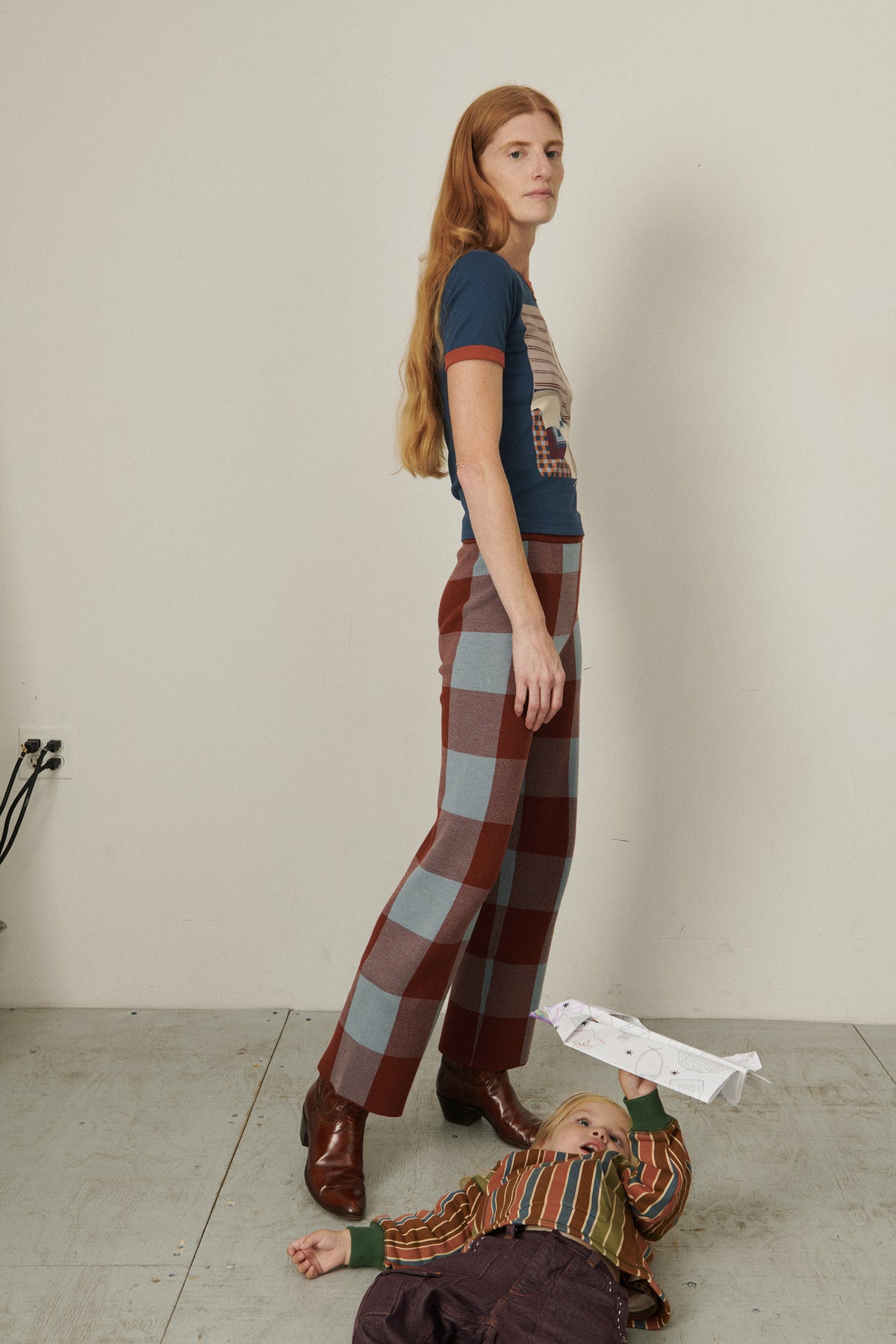 Rowe Pant - Cedar Plaid Jacquard