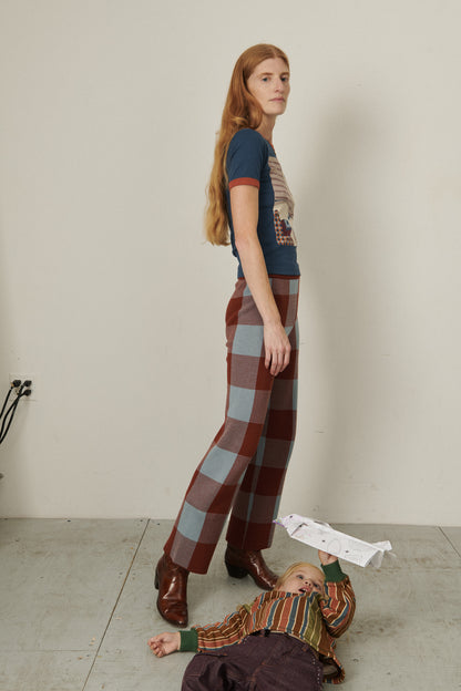 Rowe Pant - Cedar Plaid Jacquard