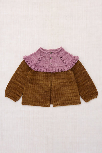 Ruffle Cardigan - Nutmeg