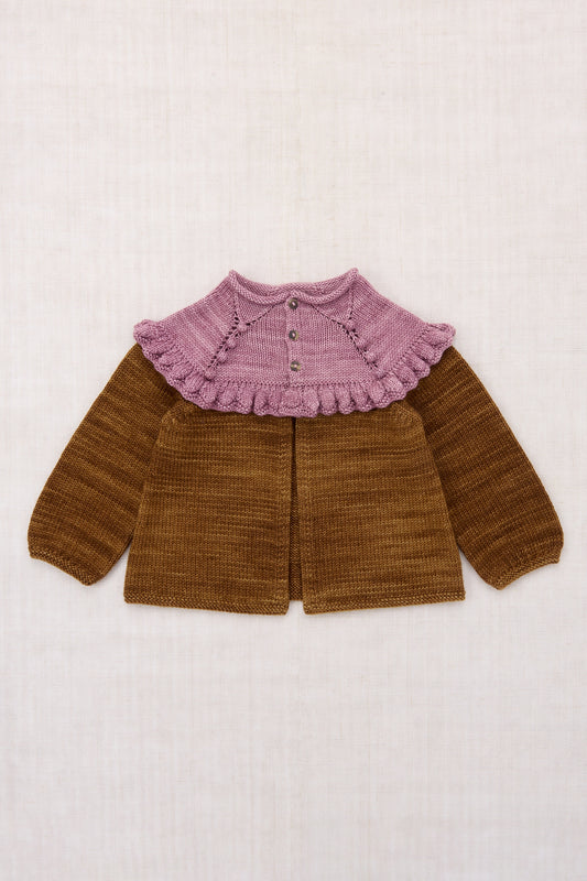 Ruffle Cardigan - Nutmeg