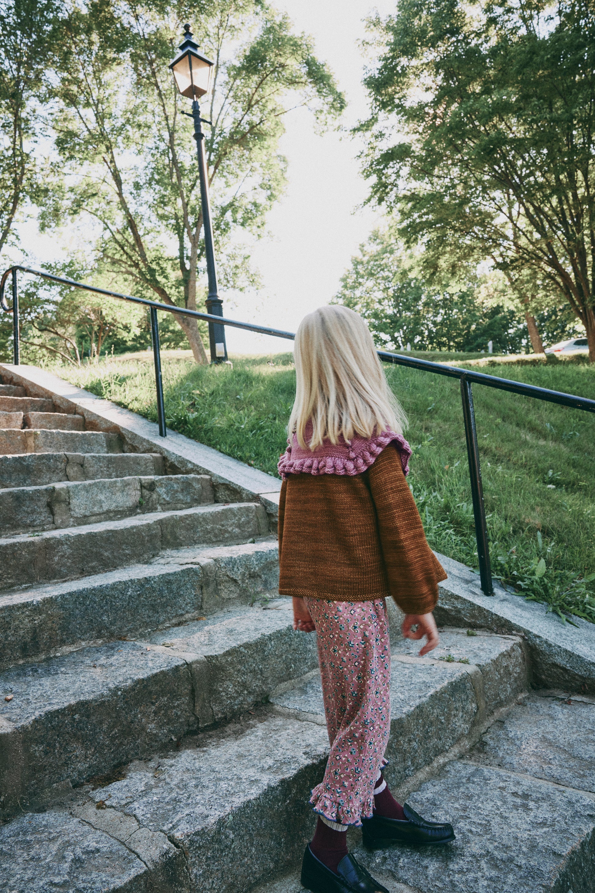 Ruffle Cardigan - Nutmeg
