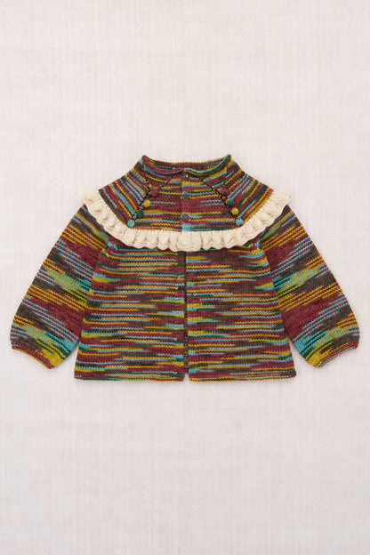 Ruffle Cardigan - Punchbowl Space Dye