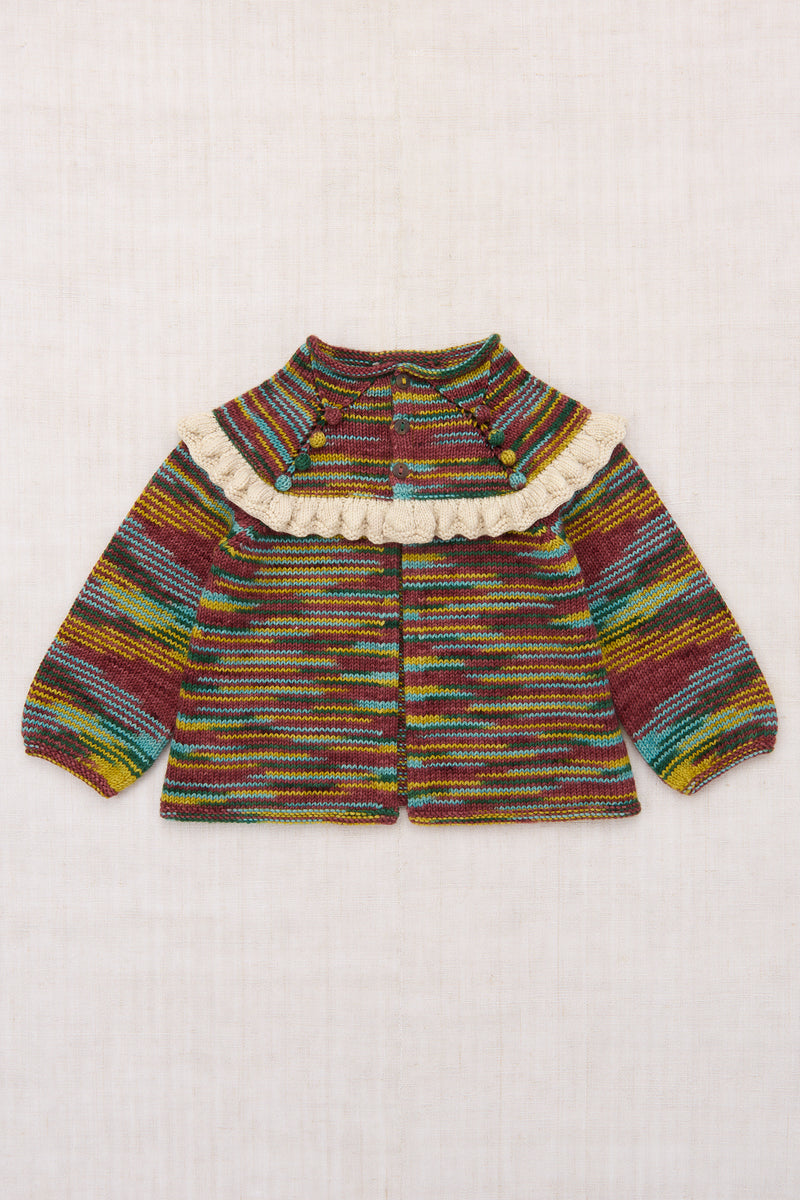 Ruffle Cardigan - Punchbowl Space Dye