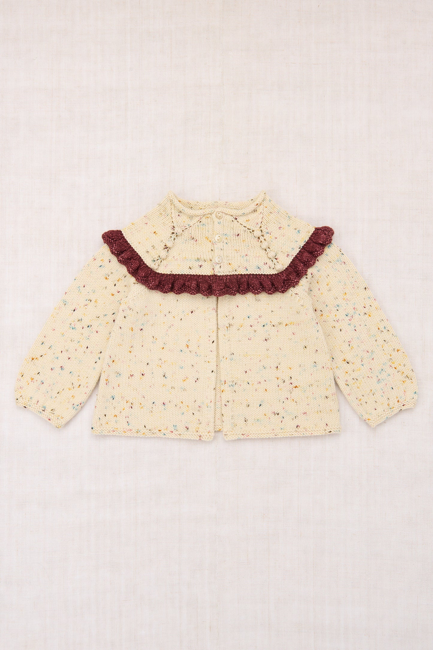 Ruffle Cardigan - Snowglobe Confetti