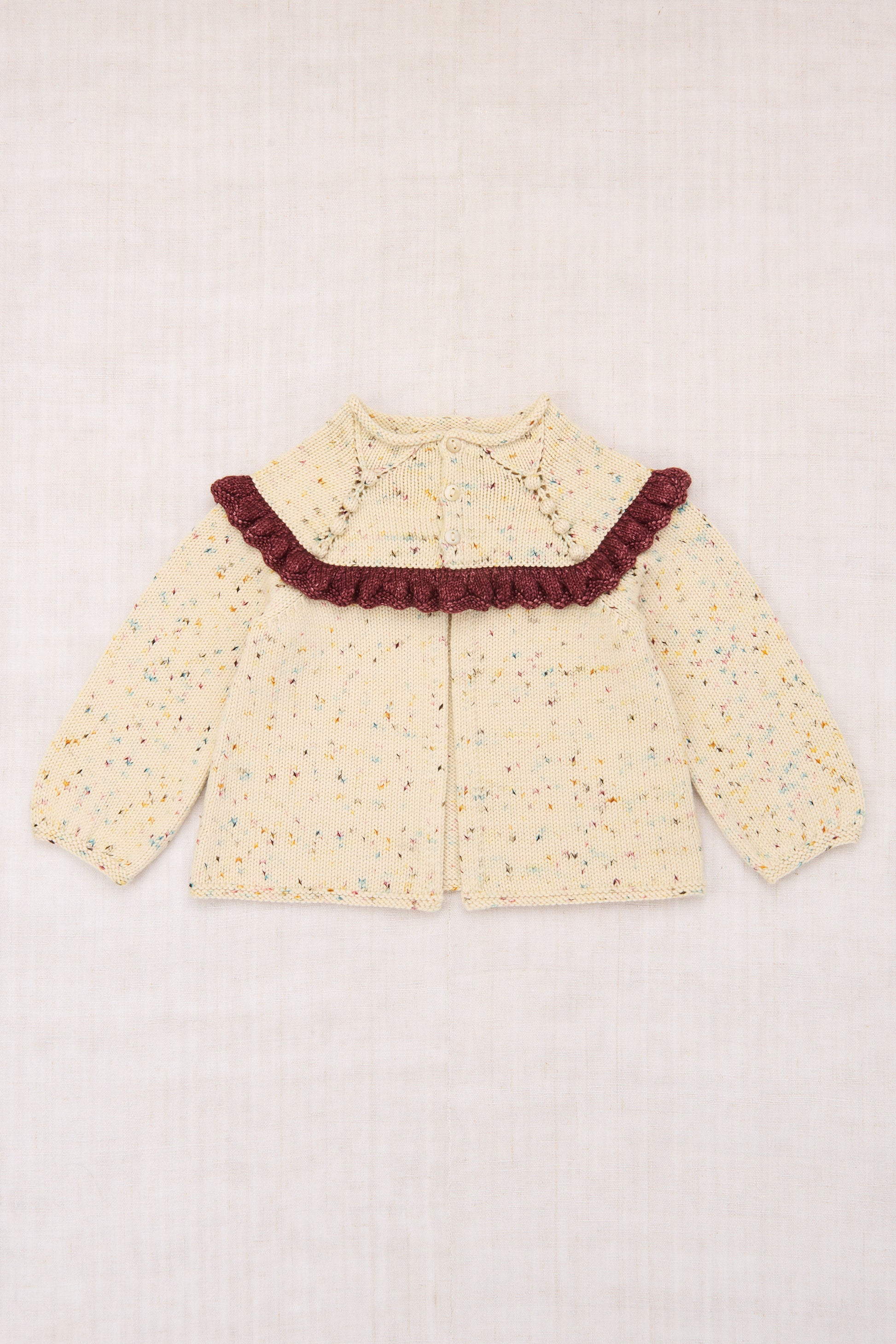 Ruffle Cardigan - Snowglobe Confetti
