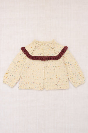 Ruffle Cardigan - Snowglobe Confetti