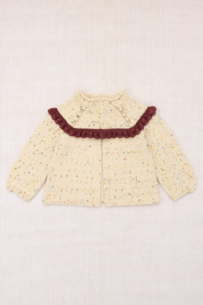 Ruffle Cardigan - Snowglobe Confetti