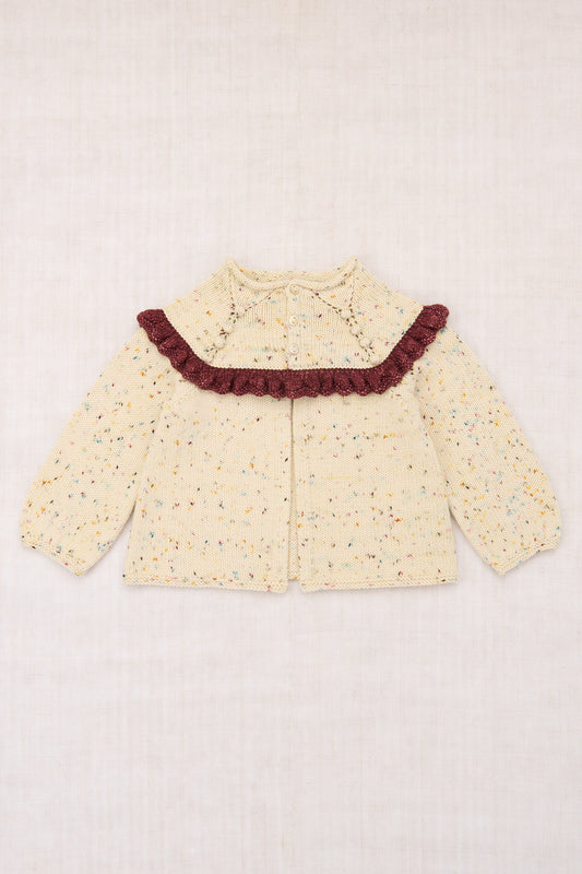 Ruffle Cardigan - Snowglobe Confetti