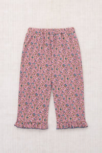 Ruffle Pedal Pusher - Antique Rose Millefleurs