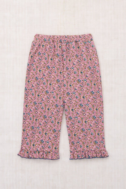 Ruffle Pedal Pusher - Antique Rose Millefleurs