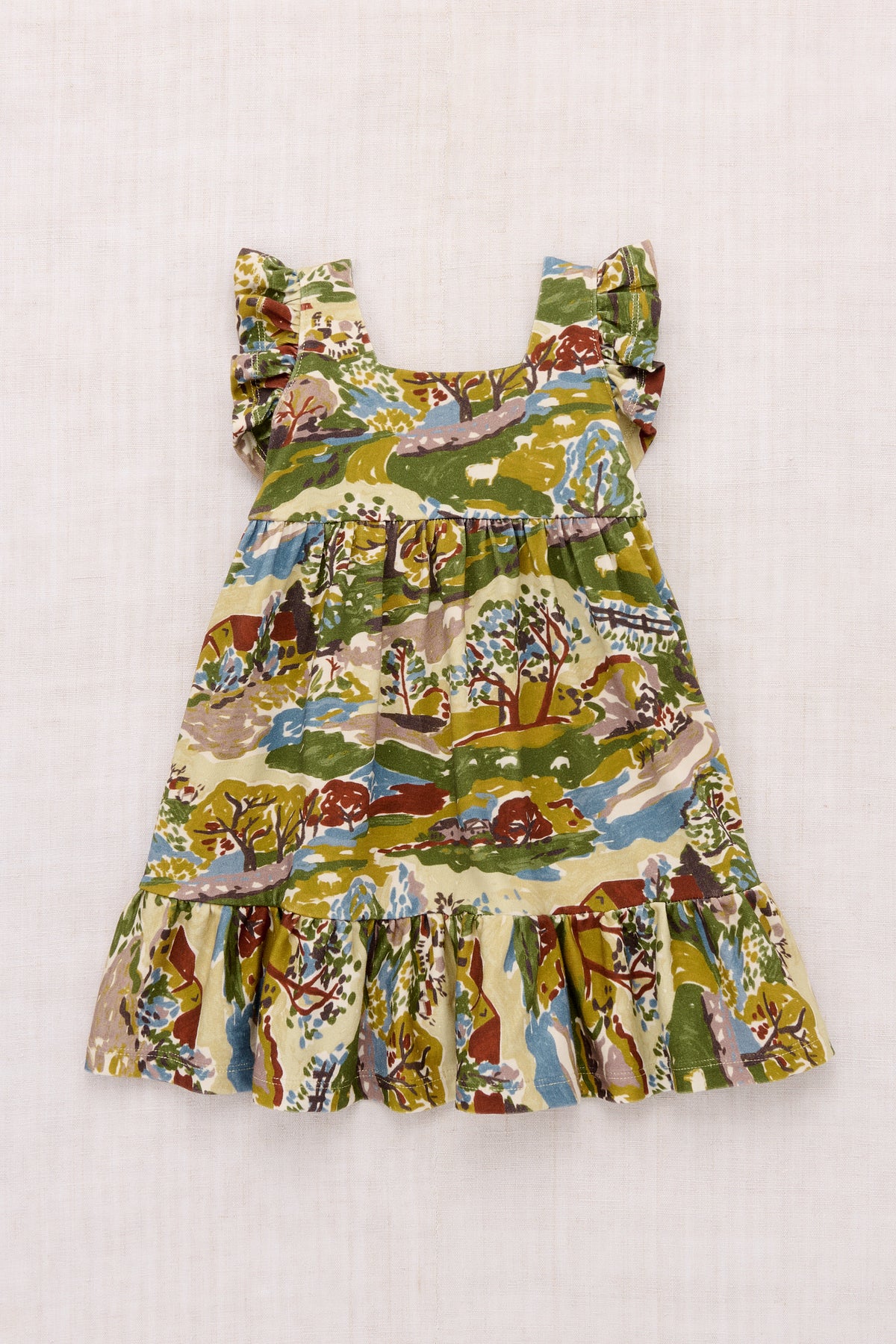 Ruffle Sleeve Dress - Alabaster Sancerre