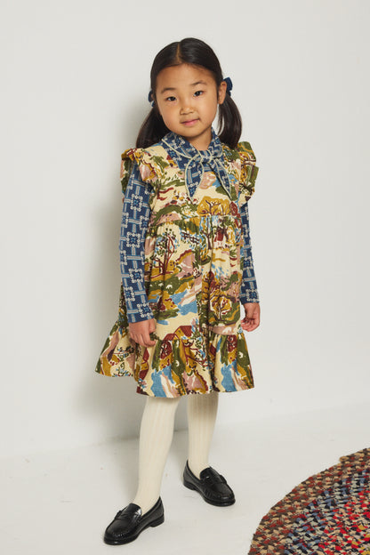 Ruffle Sleeve Dress - Alabaster Sancerre