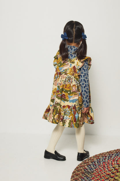 Ruffle Sleeve Dress - Alabaster Sancerre