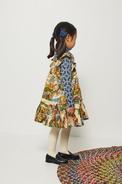 Ruffle Sleeve Dress - Alabaster Sancerre
