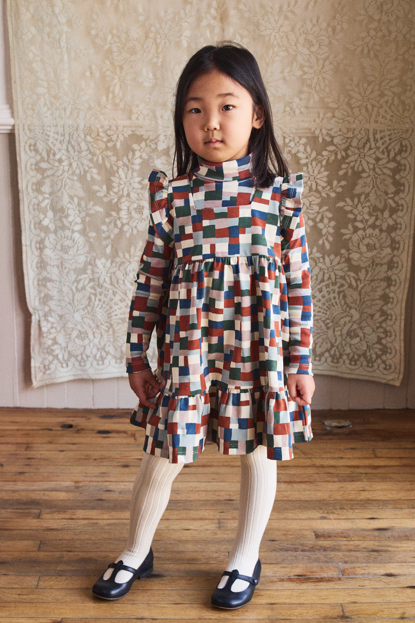Ruffle Sleeve Dress - Onsen Bigarré