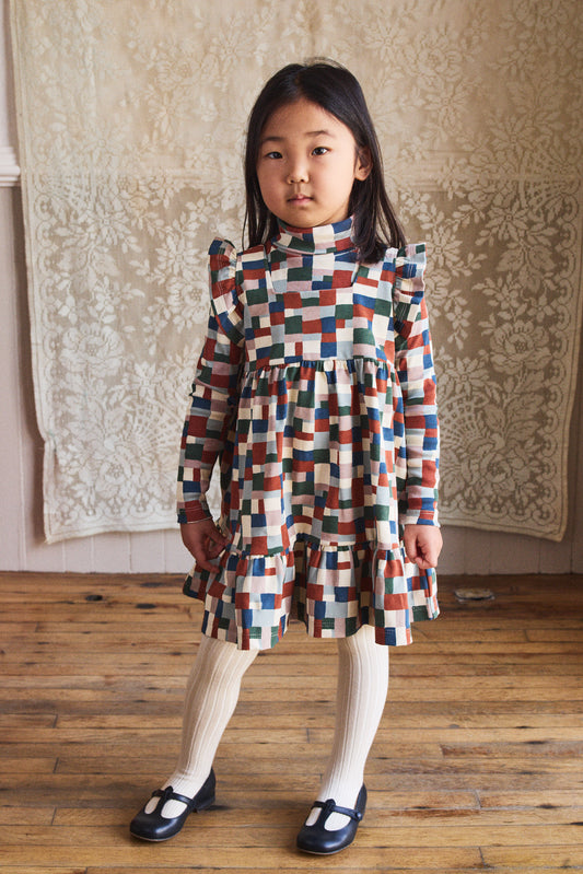 Ruffle Sleeve Dress - Onsen Bigarré