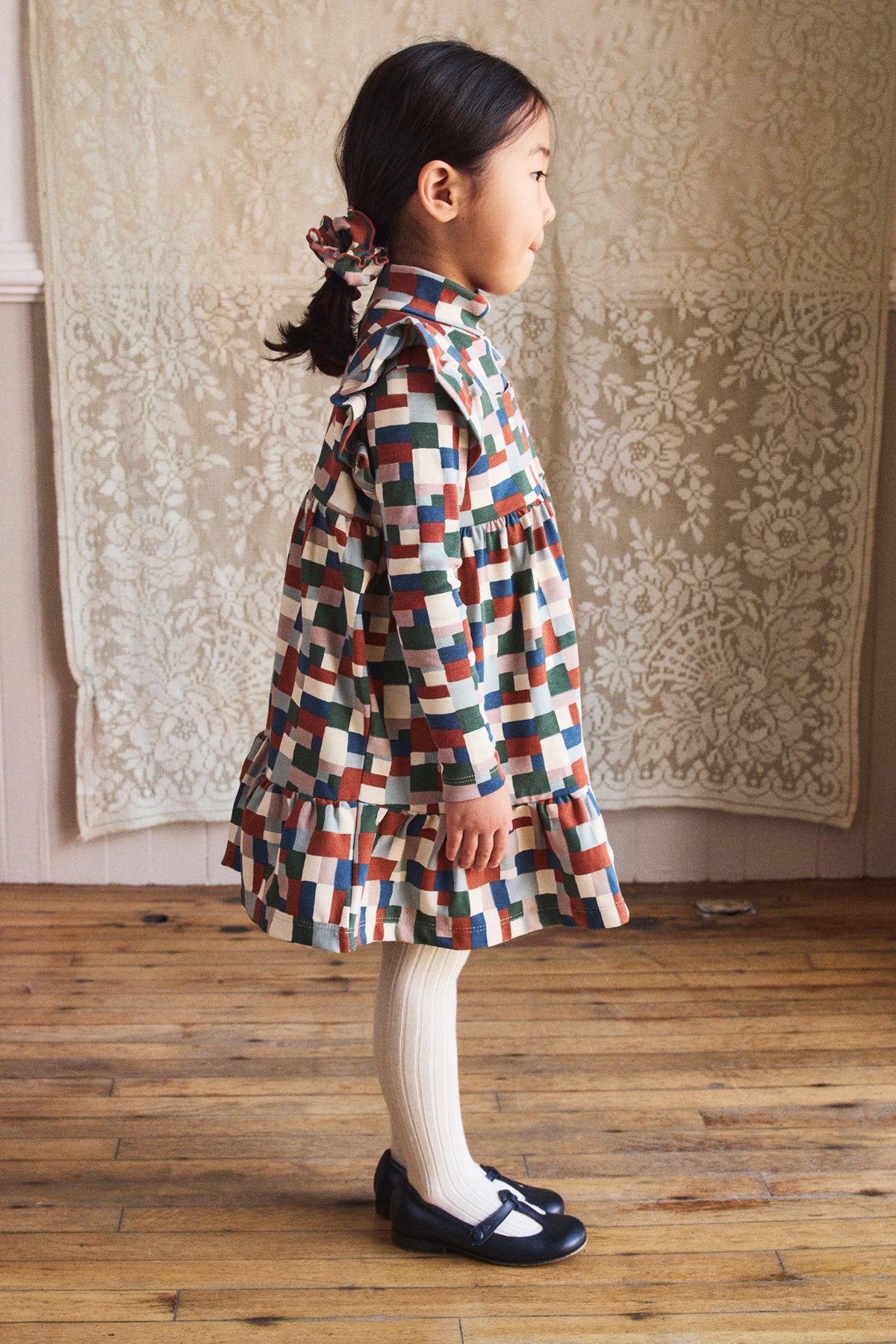 Ruffle Sleeve Dress - Onsen Bigarré