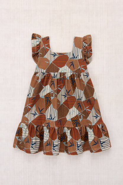 Ruffle Sleeve Dress - Rose Gold Kyoto