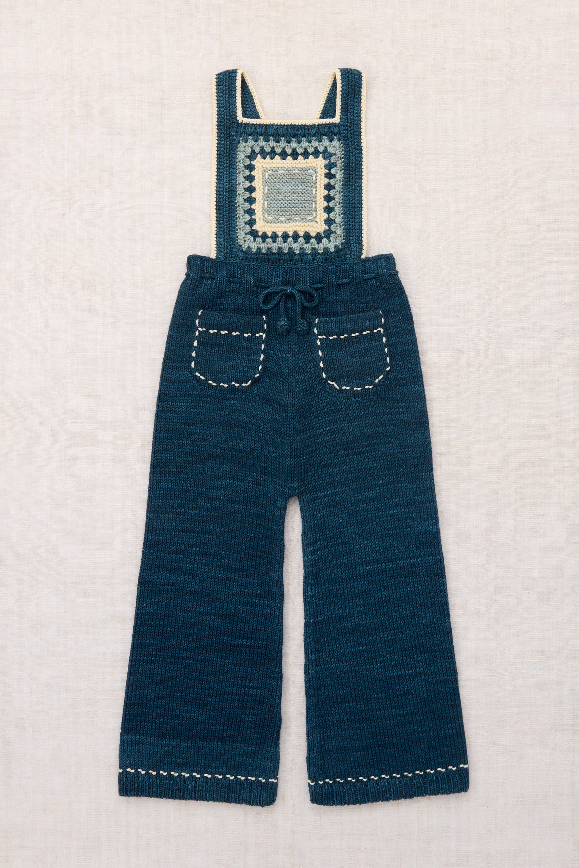 Running Stitch Overall - Marine Blue