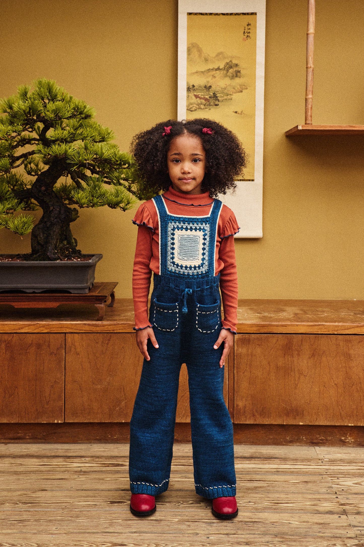 Running Stitch Overall - Marine Blue