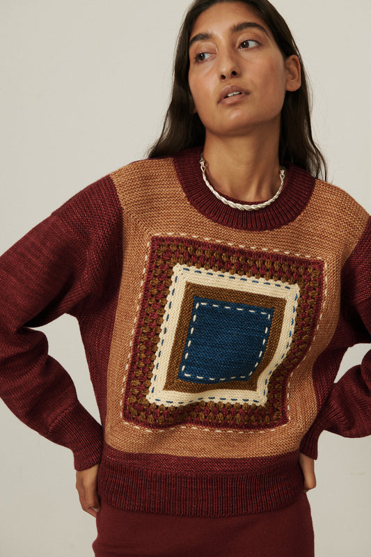 Running Stitch Sweater - Cambridge