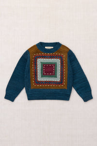 Running Stitch Sweater - Marine Blue